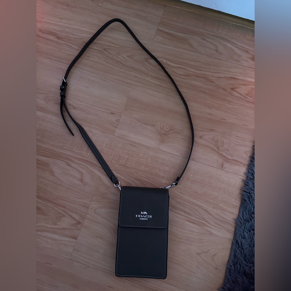 Dark green Coach crossbody